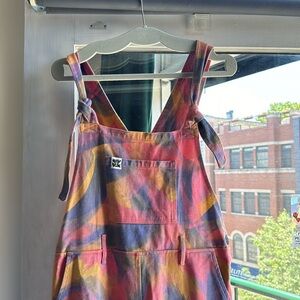 Colorful overalls size large